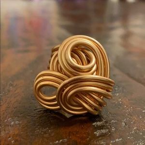 Rose gold metal ring